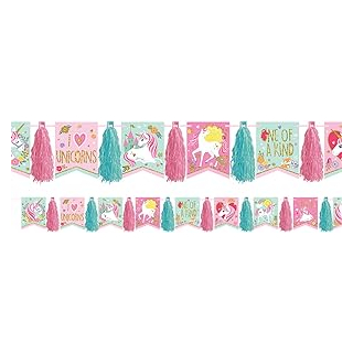 221929 - Magical Unicorn Tassel Garlands 3.04m