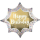 Bday Satin Gold Burst Ballon