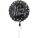 Standard Sparkling Birthday Folienballon Rund S55...
