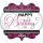 Ballon HAppy Birthday:Pink Black & White HBD