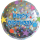 Standard Folienballon Happy Birthday Konfetti, Rund, Durchmesser 43 cm, Volumen 13 Liter, Heliumballon