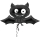 2720975 -  Schwarze Fledermaus Folienballon P35 verpackt 104 cm x 60 cm, Multi