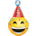 SuperShape Folienballon "Emoticon - Party Hut", 55 cm x 99 cm, Luftballon, Heliumballon
