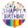 Folienballon Happy Birthday, 43 cm, Geburtstag, Heliumballon, Mitbringsel