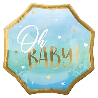 - Super Shape Folienballon Baby Boy, Durchmesser circa 55 cm, fr Helium und Luft, Junge, Baby Party