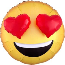 Ballon, Multib:3D Emoticon with Heart Eyes, S