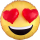 Ballon, Multib:3D Emoticon with Heart Eyes, S