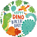 Standard Dino-Mite Party Folienballon rund S40 verpackt