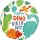 Standard Dino-Mite Party Folienballon rund S40 verpackt