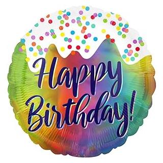 Ballon Happy Birthday  FROSTED CONFETTI