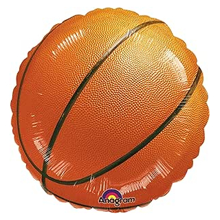 11702001 -  Folienballon Championship Basketball, Durchmesser 43 cm, Heliumballon