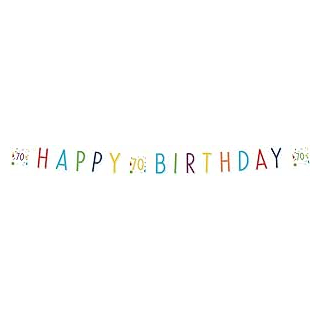 Partykette Konfetti Birthday 70, 180 x 13,8 cm, Papier,
