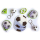Partygeschenke-Set Goal Getter Fußball, 24 Teile, 6 Sticker, 6 Geduldsspiele, 6 Schlsselanhänger, 6 Tischkreisel, Mitgebsel