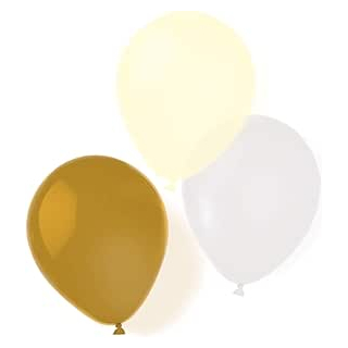 8 Latexballons Gold Brush 25,4 cm / 10", Luftballons