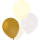 8 Latexballons Gold Brush 25,4 cm / 10", Luftballons