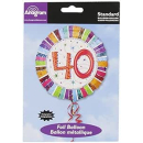 Folienballon bunt Geburtstag Zahl 40