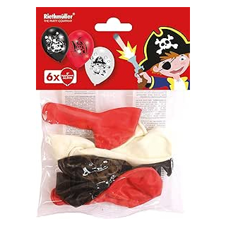 9902131 - Balloon 6pk 22.8cm Pirate