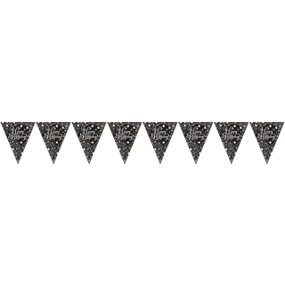 Wimpelkette Sparkling Celebration  Folie, 396,2 x 21,5 cm, Happy Birthday, Geburtstag