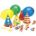 Partyset Geburtstag, 4 Luftrüssel, 4 Partytröten, 4 Luftschlangen, 4 Partyhütchen,