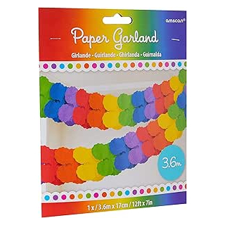 Regenbogen Papiergirlande 3.65m