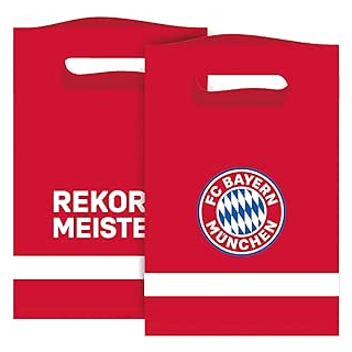 9906512 - FC Bayern München Papiertüten, 8 Stck, Größe 15,8 x 23,6 cm, mit Logo,
