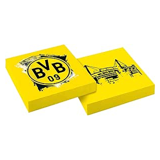 9908528 - Servietten BVB, 20 Stck, Größe 33 x 33 cm