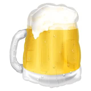 SuperShape Bierkrug Folienballon P35 verpackt 50 cm x 58 cm