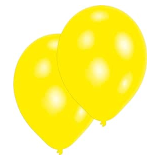 10 Latexballons Standard Yellow27,5 cm / 11, Luftballon