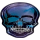 9907405 - Formteller Boneshine Fever, 8 Stck, Gr? e 23 cm, Totenkopf, Papierteller, Einwegteller, Partygeschirr, Halloween, Blau