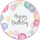 8 große Teller Happy Birthday Pastell
