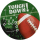 Teller Touchdown, 8 Stck, Durchmesser 22,8 cm, Papier, Football, Einwegteller, Partygeschirr, Motto-Party