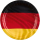 Pappteller Deutsche Flagge 23 cm Papier rot/schwarz/gelb 8 Stck