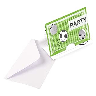 Fussball-Einladungskarten mit Umschlägen 8 Stck Geburtstag