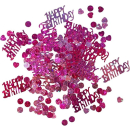 Deko-Konfetti: Streudeko, Happy Birthday, pink, 15 g