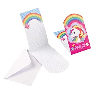 9902108 - 8 x Einladungskarten Einhorn
