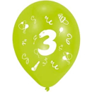 8 Latex-Luftballons, 2-seitig, 1 Farbe, 25,4 cm  Alter 3,