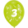 8 Latex-Luftballons, 2-seitig, 1 Farbe, 25,4 cm  Alter 3,