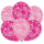 6 Latexballons Birthday Girl, Durchmesser 27,5 cm