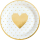 9903114 - Papierteller Everyday Love, 8 Stck, 23 cm, Gold, Herz, Einwegteller