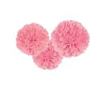 Light Pink Fluffy Tissue Paper Decorations 40.6cm /3