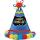 Partyhut Happy Birthday, Größe 20,9 cm, mit Gummiband und Gewebe, Geburtstag, Papierhut, Hut, Accessoire, Kopfbedeckung