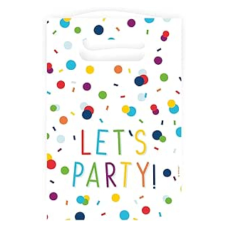 Partytüten Konfetti Let´s Party, 8 Stück, 23,6 x 15,7 cm