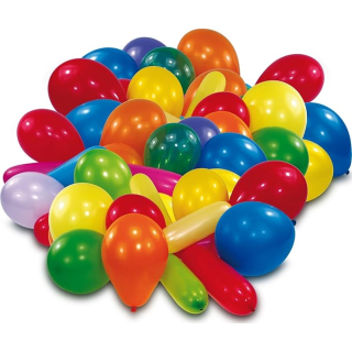 9196 - Latexballons Formen und Farben, 10 Stück, farbig sortiert,
