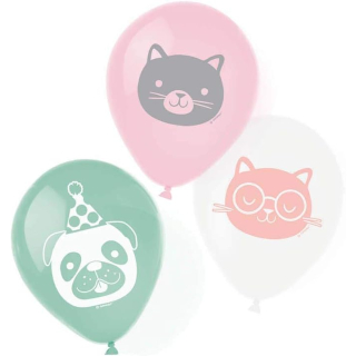 9906552 - Latexballons Hello Pets, 6 Stück