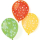 6 Latexballons Sterne sortiert, Durchmesser 25,4 cm,