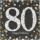 723579 - Servietten 80. Geburtstag, 16 Stück, 33 x 33 cm, Happy Birthday, Sparkling Celebration