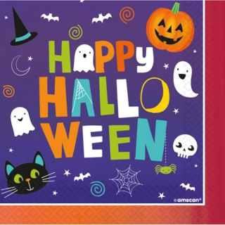 Servietten Halloween Friends, Größe 33 x 33 cm, 16 Stück