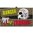 Wanddeko Schild "Danger - Zombies!" 46 cm