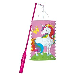 9904644 - lampion Einhorn 40 cm Papier rosa