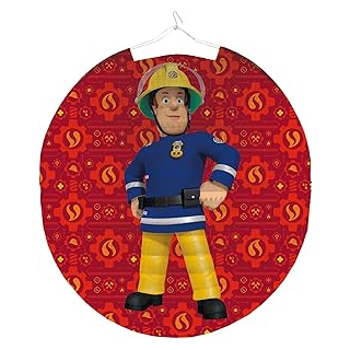 Lampion Feuerwehrmann Sam 23cm Party-Deko Laterne Tisch-Deko Kinder-Geburtstag